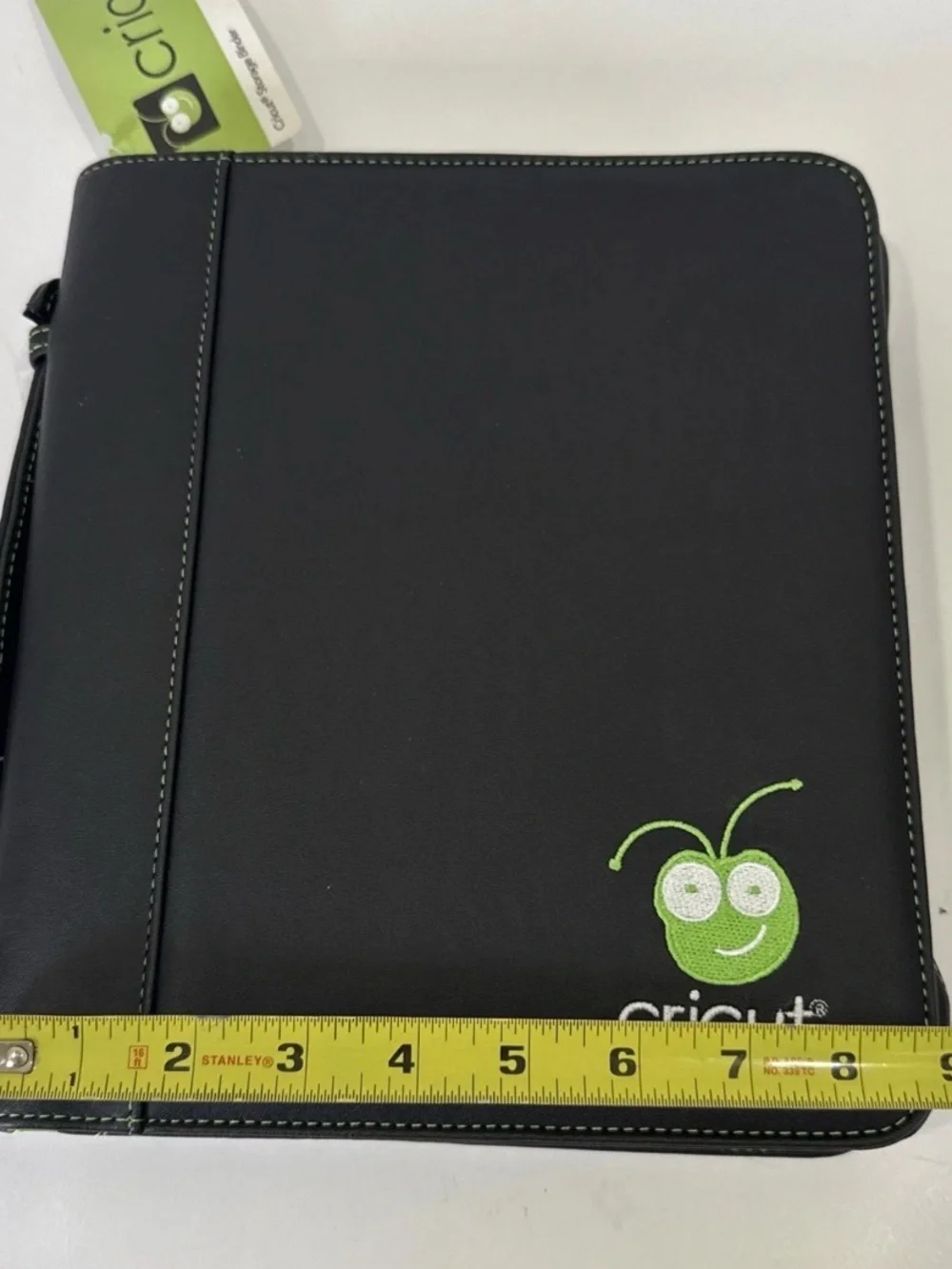 Cricut Storage Binder Case Black & Green Embroidered Cover NEW w/ Tags